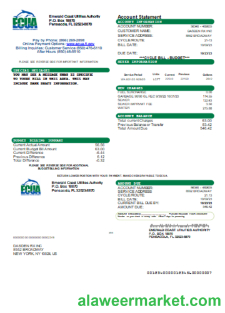 Emerald Coast Utilities Authority (ECUA) utility business bill, SCR